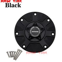 가스 연료 탱크 캡 오토바이 퀵 릴리스 커버 혼다 호환 CB1000R CB500/S CB400 CBR 600RR 용, 01 Black