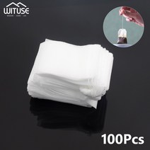 여과포 공조기 필터 100 개/몫 티백 5.5*7cm 필터 종이 녹차 쿡 안전 느슨한 커피 Drawstring 일회용 문자, 한개옵션0
