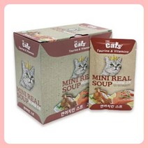 고양이 간식 미니리얼 스프 40g*20개 연어치킨, 상품선택