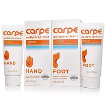 Carpe 카르페 손발땀 방지 로션 (1.35oz)40ml 세트 Antiperspirant Hand and Foot Lotion 다한증, 1세트