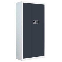 비밀번호 서랍장 철제 서류 파일 락터 사물함 오피스, 유백색 그레이 도어(지문잠금) 1.3mm