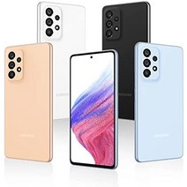 Samsung Galaxy A53 5G 스마트폰 듀얼 SIM Android 휴대전화 6GB RAM 128GB 저장용량 Awesome Peach + 30개월 보증-32862, 푸른, 하나의