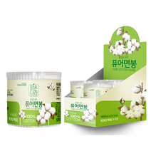 맑은나라 퓨어면봉 귀이개 귀면봉 100P, 24통, 100개입