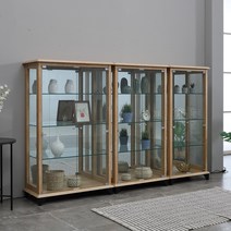 제이에스몰 아로마강화유리장식장 장식장, 4단-대(800)조명미설치-네츄럴