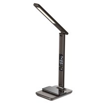NEXT-125LAMP LED 스탠드 LCD 디스플레이 무선고속충전기능 화이트 브라운 블랙, NEXT-125LAMP-브라운
