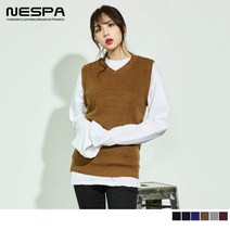 [네스파] 어텀 니트 조끼 브이넥 남여공용