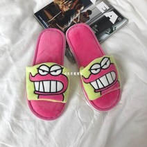 귀여운 짱구는 못말려 짱구 액션가면 쵸코비 디자인 부드러운 층간소음 방지 슬리퍼 실내화 사무실 거실 실내 털 보온 여름 겨울 거실화 커스텀 기능성, E + 240-245