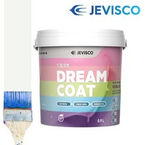 제비스코 드림코트 0.9L 벽지페인트 친환경 수성페인트, 에그쉘광크리스탈그레이, 900ml, 1개