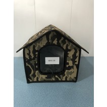 셰퍼드 견사 은신처 사모예드 애견용품 올드잉글리시쉽독 골든두들 에어데일테리어 시베리안허스키 플라스틱 강아지집 골든리트리버, 카무플라주+문발, 라지 사이즈