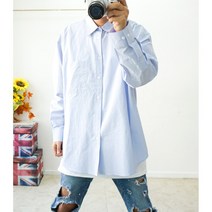 130사이즈까지 바이오워싱면 루즈 오버핏 스티치남방 빅사이즈셔츠