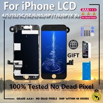 [해외] iPhone 4S 5 5S SE 6 7 8 Plus 디스플레이 용 AAA LCD 화면 iPhone X XR XS Max OLED 교체 데드 픽셀 터치 어셈블리 없음, 아이폰 5s 블랙