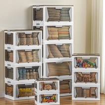 파밍 접이식폴딩박스 대형리빙박스 수납정리함 옷 이불 보관, 대, 1개, .화이트