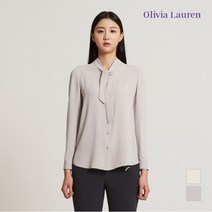 올리비아로렌 타이장식 브이넥 블라우스 VOBNLWF8161
