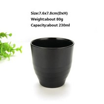 멜라민 컵 파티 플라스틱 일회용 보틀 일본식 레스토랑 블랙 식기 호텔 차 물 커피 식기, 3