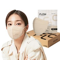 플로우 KF94 새부리형 마스크 대형, 50개입, 1개, 로열 베이지