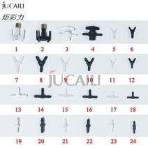 3d 프린터 수리 보드 호환 Jucaili 20 개/몫 에코 솔벤트/UV 잉크 호스 커넥터 엡손 xp600/DX5/DX7 프린트 헤드 튜브 파이프/댐퍼, [14] 12