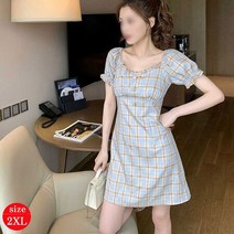 여름 체크 패턴 원피스 890256 여름옷 데이트