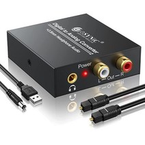 ESynic 192KHz DAC 디지털-아날로그 오디오 컨버터 디지털 광학 SPDIF 동축 - 아날로그 L/R RCA 토스링크 3.5mm 잭 어댑터 HDTV 블루레이 HD DVD