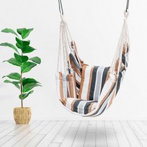 스트라이프 캔버스 해먹의자 캠핑 베란다 흔들의자, 상세페이지 참조