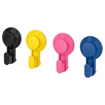 이케아 4p 컬러 흡착식 후크 욕실 걸이 주방 고리 수건 타일 행거 소품 잡화 홀더 리빙 생활 용품 도구 진열 거치대 보관 정리 소지품 수납 인테리어 옷 모자 TISKEN 티스켄, 4개