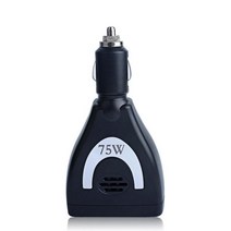 차량용인버터 차량인버터 150W DC12V ~ AC220V 자동차 전원 인버터 USB 포트 2.1/1.5A 충전기 분배기 전자, 02 75W 12V to 220V
