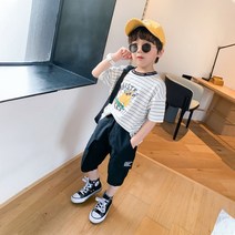 FANSYLI 여름 남아 속건 반팔티셔츠 중대아 순면티 3307호 5F