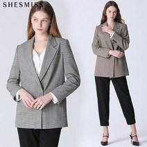 [쉬즈미스(SHESMISS)] 미니멀 노카라 벨티드 재킷 (택가격 278000원)