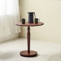 가구데코 원형 커피 티 테이블 CNE145, 블랙