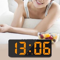 LED전광판 전자 알람 시계 스누즈 USB LED 디스플레이 침실 노인 테이블 침대 옆, 04 Orange