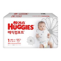 2021 신형 하기스 매직 컴포트 밴드형 기저귀 신생아용 1단계 (3~4.5kg), 60매