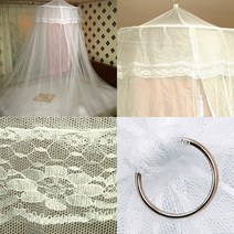 침대캐노피모기장/화이트 패밀리모기장 레이스모기장