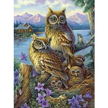 Bits and Pieces - 18세 성인을 위한 300피스 직소 퍼즐 X 2434 Owls in The Wilderness 아티스트 Oleg Gavrilov의 300개 부엉이