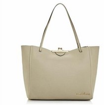 여자명품마크제이콥스가방80009391 Marc Jacobs The Kisslock LARGE Leather Tote M0016155 Khaki ~ Dust Bag ~NWT