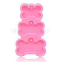 3 캐비티 애완 동물 강아지 태그 뼈 모양의 키 체인 에폭시 수지 몰드 매력 보석 펜던트 실리콘 몰드 diy 장식 도구 드롭 선박