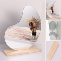 거울 화장대 감성 탁상용 미러 갬성 데스크 인테리어 깨지지 않는 아크릴, B. 원형