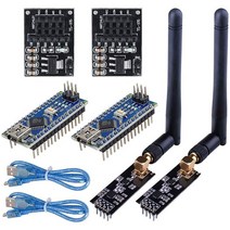 무선 트랜시버 수신기 NRF24L01 PA LNA RF 모듈 SMA 안테나 2.4 GHz 1100m 레귤레이터 나노 V3.0 ATmega328P 보드