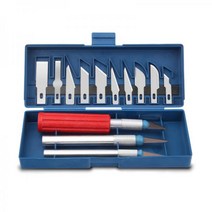 1+1 페이퍼 종이 나무 아트 정밀 커터 공예 공작 프라모델 3D 프린터 후가공 조각 칼 13pcs 세트 M10664, 4개