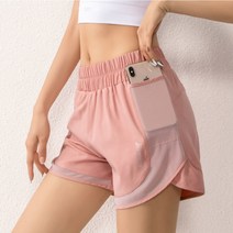 여성 트레이닝 포켓 숏 팬츠 반바지 요가 헬스 런닝 매쉬