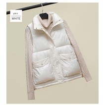 DFMEI 패딩 면 펄 베스트 여 아우터 조끼 여 와펜 워싱리스 코트 칸어깨