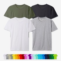 비쥬얼몰 국산 무지 20수 라운드 반팔 티셔츠 (21색 XS~3XL)