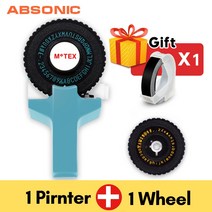 한글 타자기 수동 Absonic DIY 3D 엠보싱 Motex E101 라벨 메이커 Dymo 3d 효과 테이프 프린터 리본 9mm, 01 Blue