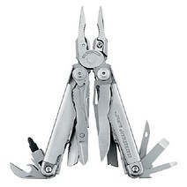 LEATHERMAN 레더맨 서지 해비 듀티 멀티툴, Black Nylon Sheath 포함, 스테인레스 스틸