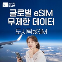 글로벌 eSIM 데이터 무제한 143개국 독일 스페인 유심 아이폰e심 도시락eSIM, 글로벌143개국 500MB/일제공, 20일