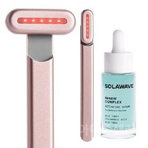 스킨 테라피 SolaWave 페이스 노화 방지 얼굴 마사지 기구 주름 세럼, 로즈 골드