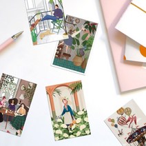아트메이 개인전 29작품 엽서 일러스트 그림 인테리어, 17.워킹플라워