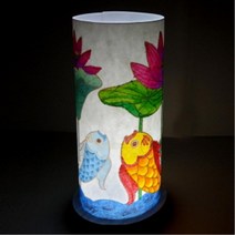 노인미술재료 민화 한지 무드등 만들기 셀프조명 취침등 무드등만들기 만들기취미 DIY