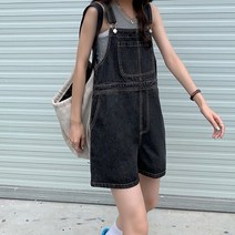 바보사랑 여성 가을 센트리 데님 멜빵 반바지 팬츠.디작소