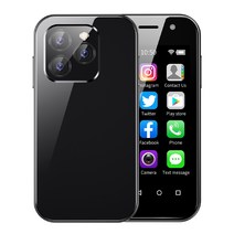 SOYES XS14 Pro 3GB RAM 32GB/64GB ROM 슈퍼 미니 스마트폰 4G LTE 3.0인치 화면 Android 9.0 귀여운 소형 핸드폰 선물, 블랙, 2GB+16GB