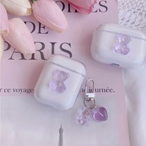 [핑크/보라] 하리보젤리 투명 케이스, 에어팟프로, 보라