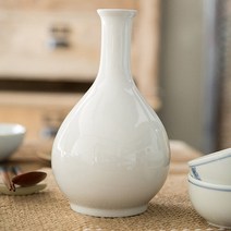 백자 주병 동동주잔 도자기 술잔 전통주잔, 백자주병, 1개